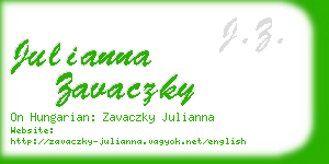 julianna zavaczky business card